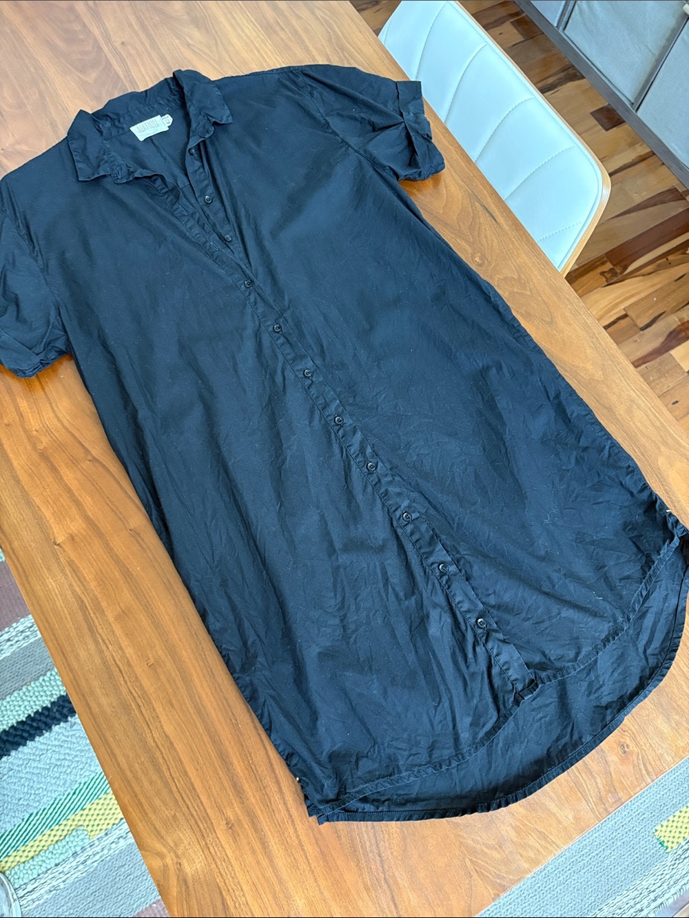 NATION LTD LENA DRESS IN BLACK Button Down Shirtdress Size XS - Picture 6 of 9